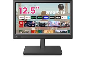 othoig 12.5 Inch Small Smart TV Full HD 1080P, Compact Flat Screen Smart TV with Built-in APP,Digital ATSC Tuner,USB/VGA/HDMI Inputs,12V Car Charger Small Smart tv for Kitchen,Bedroom,RVs,Camper