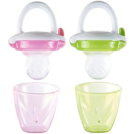 Munchkin Baby Food Feeder, Pink/Green, 2 Count