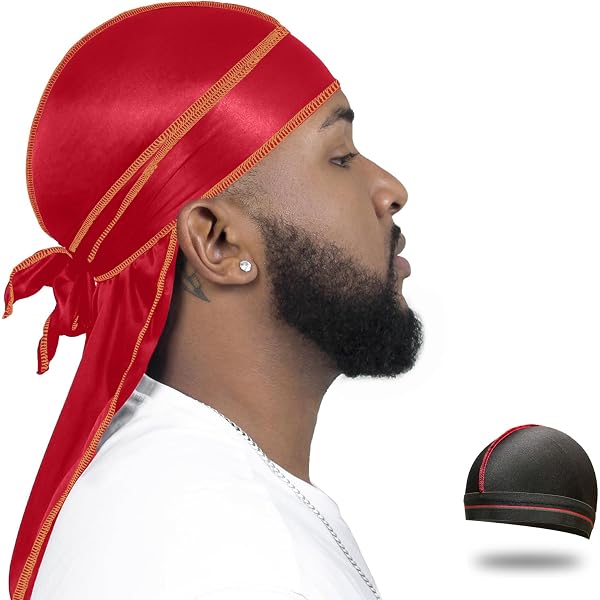 ELIHAIR Turban Für Männer & Frauen – Vintage Design, Elastisch, Mit Satin-Futter, Als Durag Oder Kopfwickel