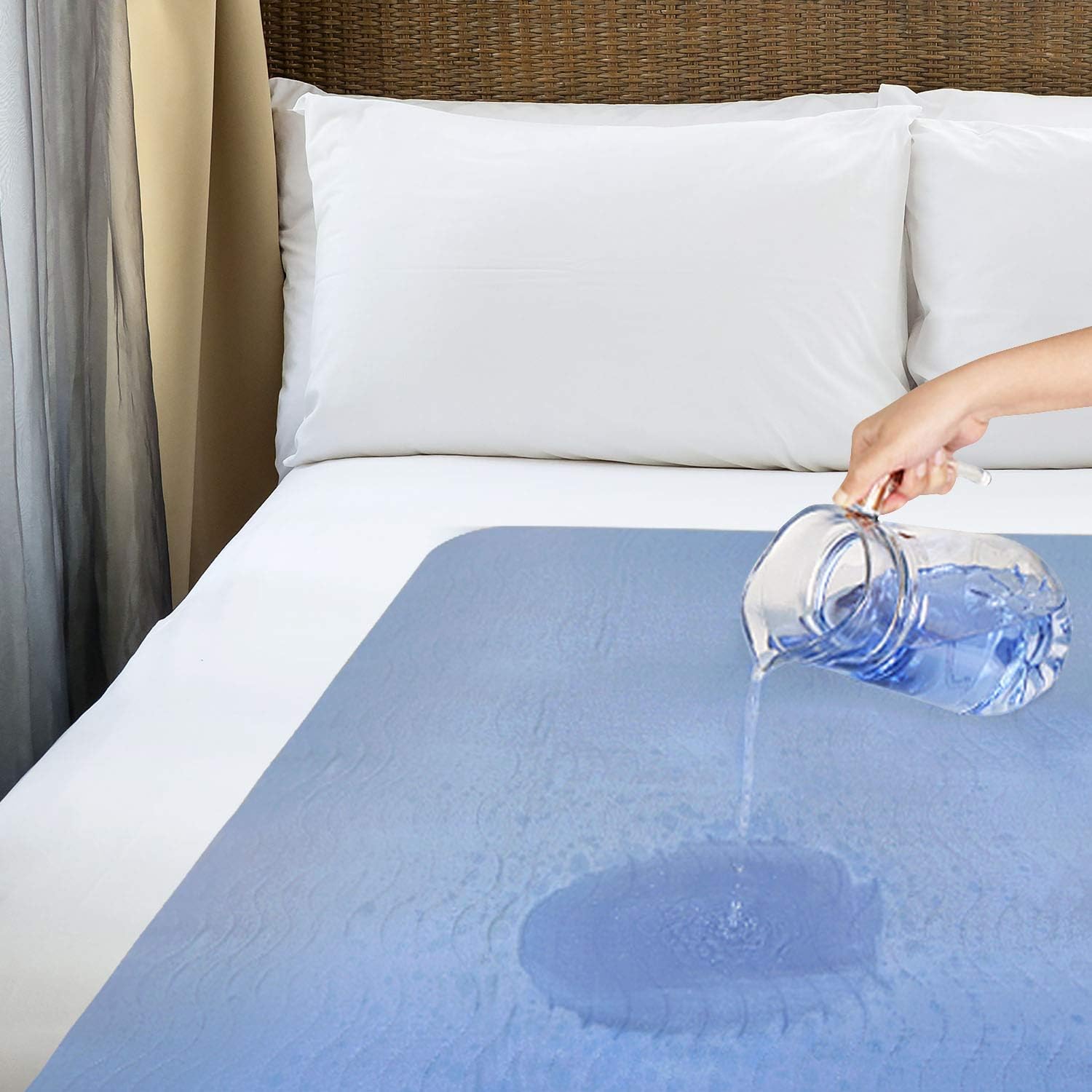Utopia Bedding Waterproof Incontinence Underpads 34" x 36" (Pack of 4) - Washable and Reusable Bed Pads - Quilted and Absorbent Protector Pads for Adults and Kids (Blue): Health & Personal Care