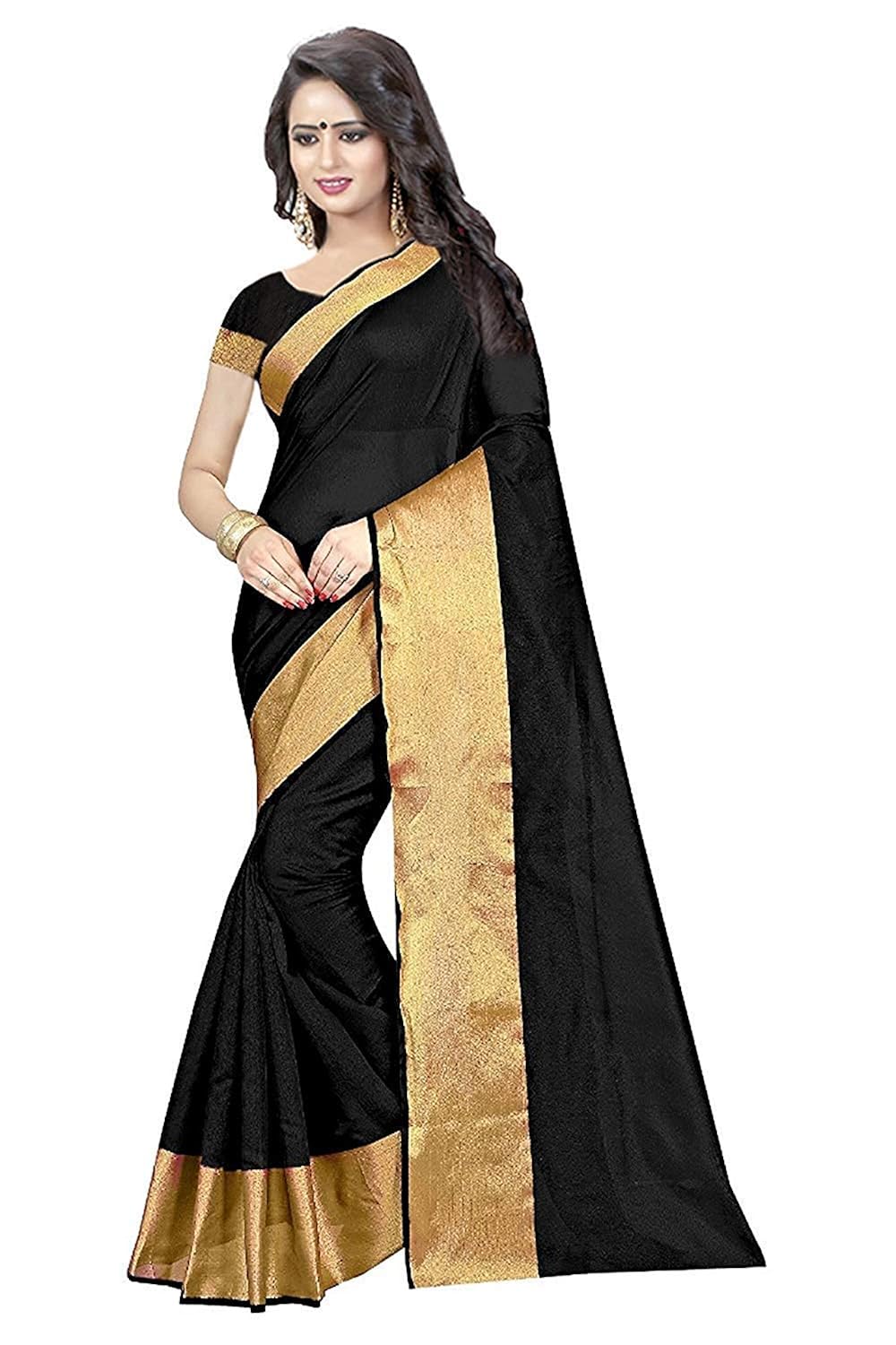 navabi export women's velvet saree with blouse piece, free size