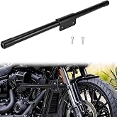 Wsays Crash Bar Front Flat-Out Bar Highway Engine Guard Fit for Harley | Fit for Softail Fat Boy FLFB/S Heritage FLHC/S Street Bob FXBB Breakout Low Rider S FXLRS 2018-2025 (Gloss Black)