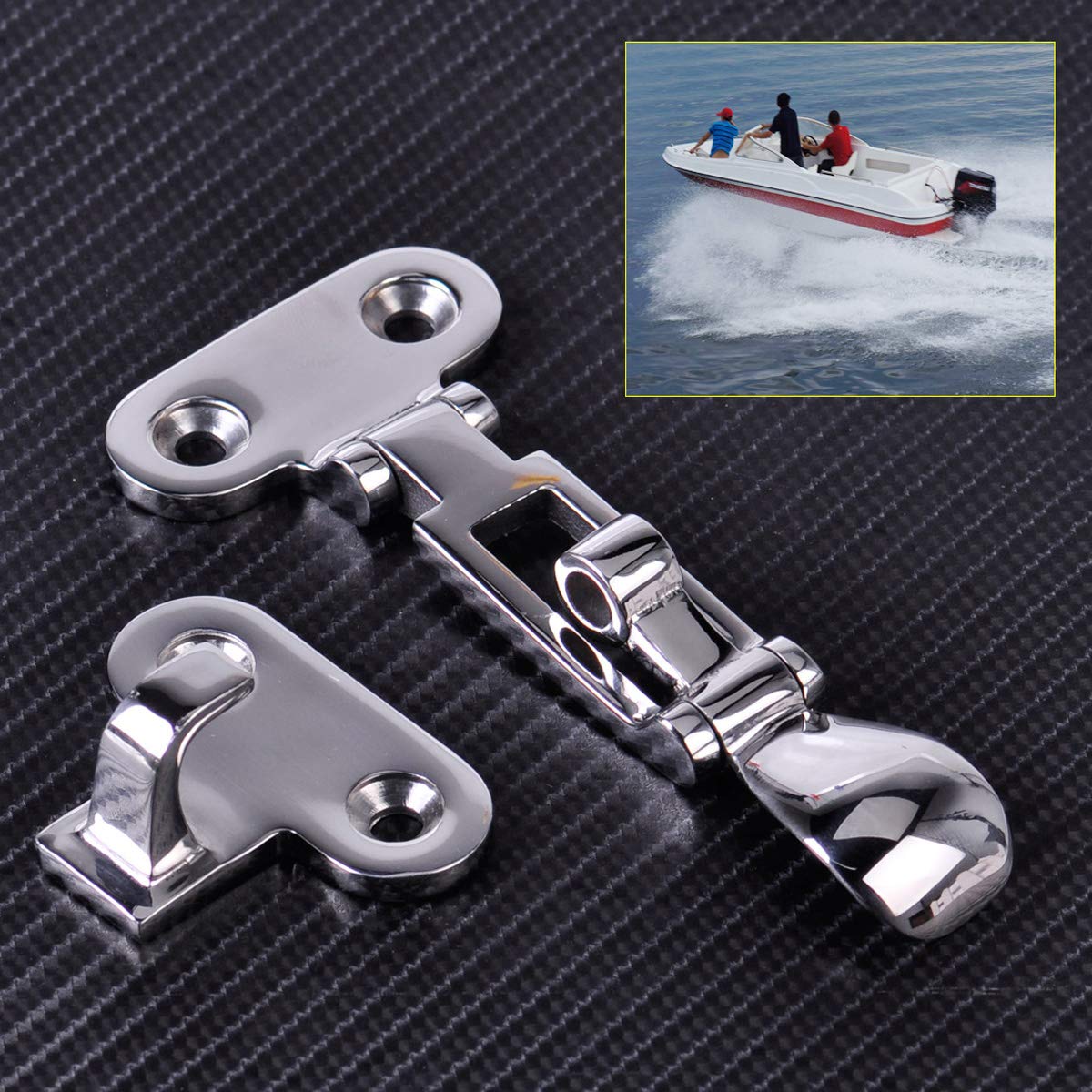 GOFORJUMP New Stainless Steel for Boat Marine Hatch Locker Anti-Rattle Latch Fastener Clamp