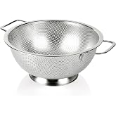Gulex Colander Stainless Steel 5-Quart, Strainer Kitchen, Dishwasher Safe