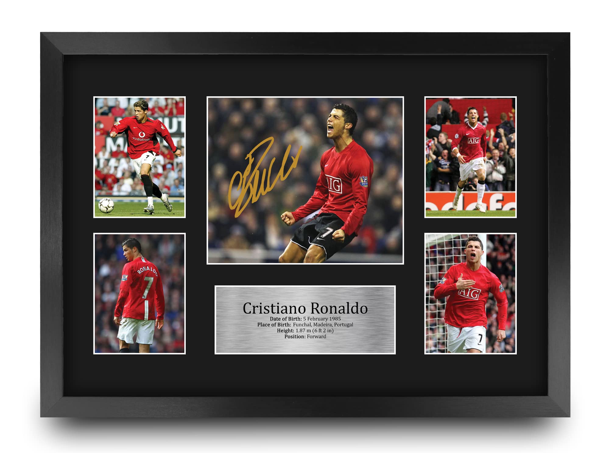 HWC Trading FR A3 Cristiano Ronaldo Printed Signed Autograph Picture for Football Fans and Supporters - A3 Framed
