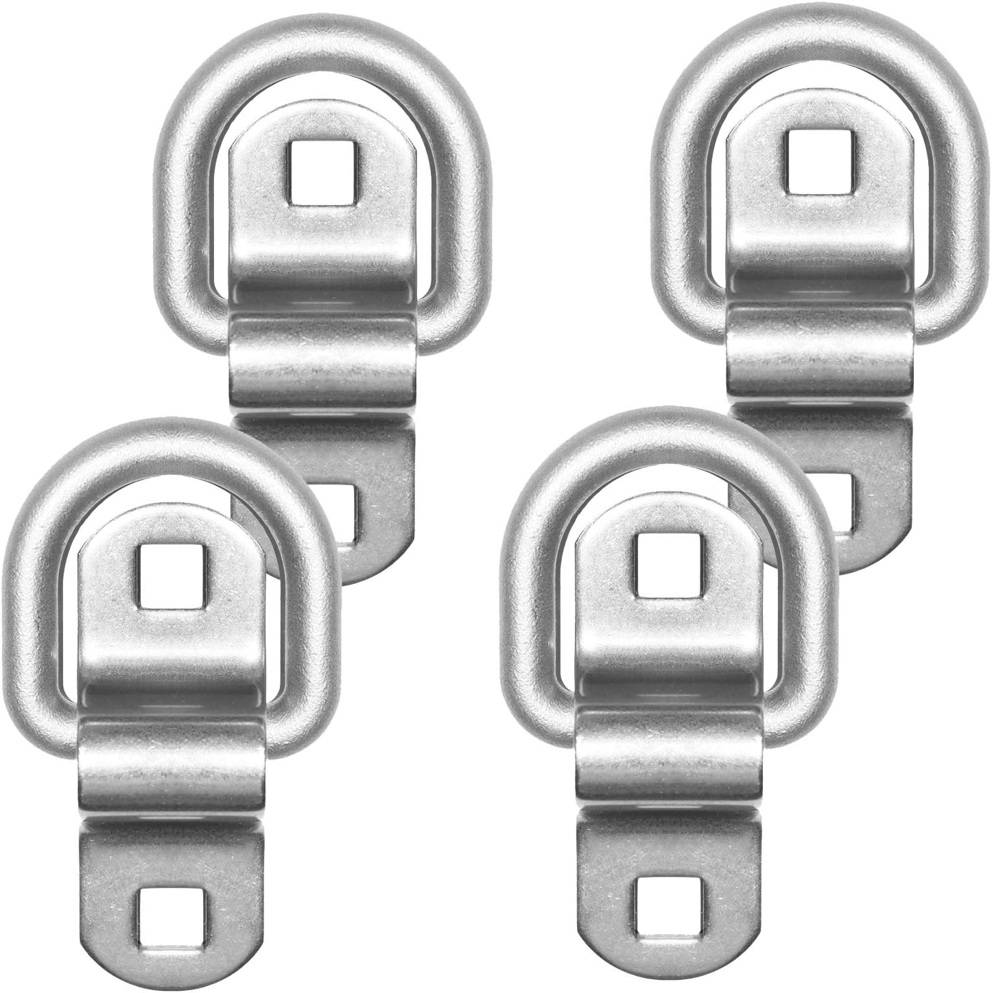 Sierra Pacific EngineeringStainless Steel Tie Down Surface Mount D-Ring 6000 lb. Capacity Tiedowns 4-Pack