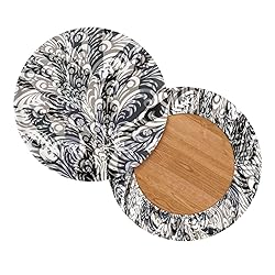 LJMKZJN Bohemian Print Stool Covers Round, 2 Packs