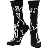 BISOUSOX Halloween Socks Women Skeleton Socks Crazy Funny Dress Colorful Novelty Cute Sock Halloween Gifts for Women Girls