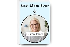 Custom Photo Best or Coolest Mom Ever Funny Card for Moms, Mothers Day or Mom's Birthday, Personalized Joke Greeting Card for