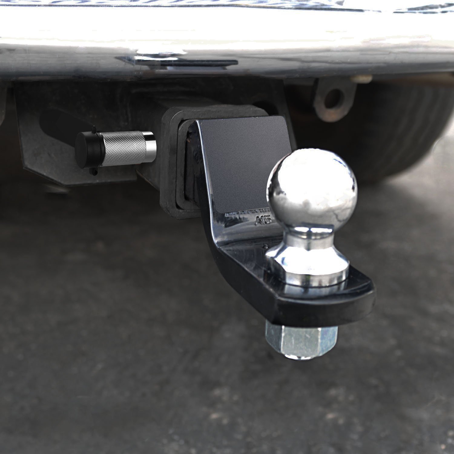 VETOMILE 5/8\'\' Locking Hitch Pin with Keys, Zinc Alloy, Steel and Rubber Cap for Weather Guard Protection