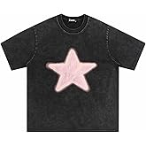 Laixton Men's Graphic Tees Shirts Unisex Cotton Vintage T-Shirt Summer Oversized Tee Streetwear Aesthetic Casual Top