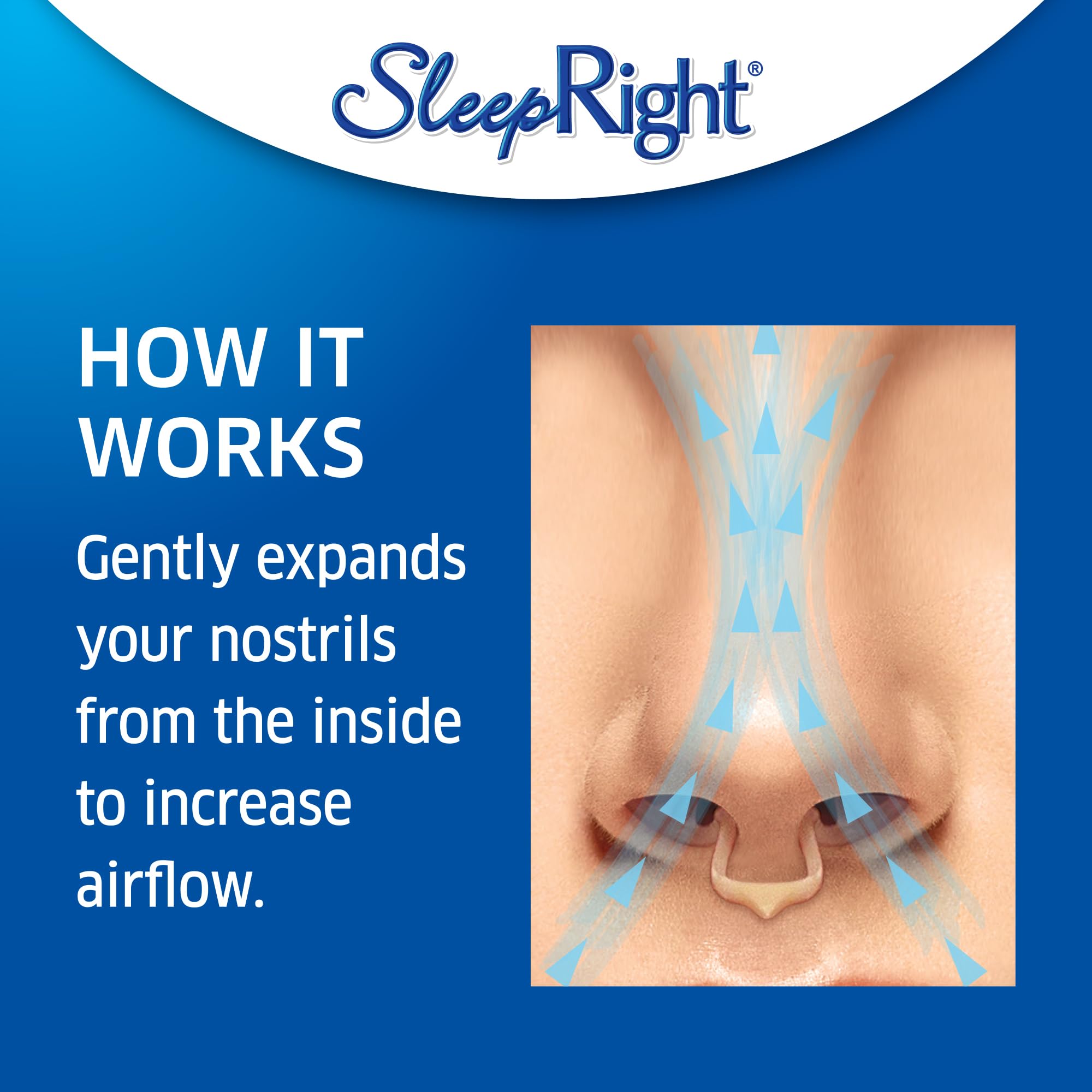 SleepRight Intra-Nasal Breathe Aids Breathing Aids for Sleep Nasal Dilator Snore Reducer - 2 Pack (4 Count)