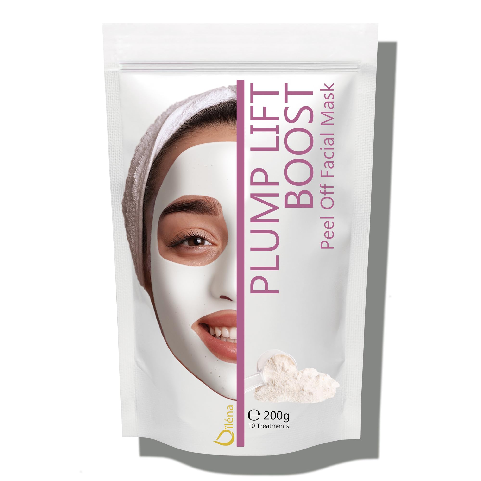 Oïléna - Alginate Peel-Off Powder Mask | 200g | Natural Skin Care | Hydrating Elasticity | Blackhead Removal | Marine Complex Based | Easy DIY Application