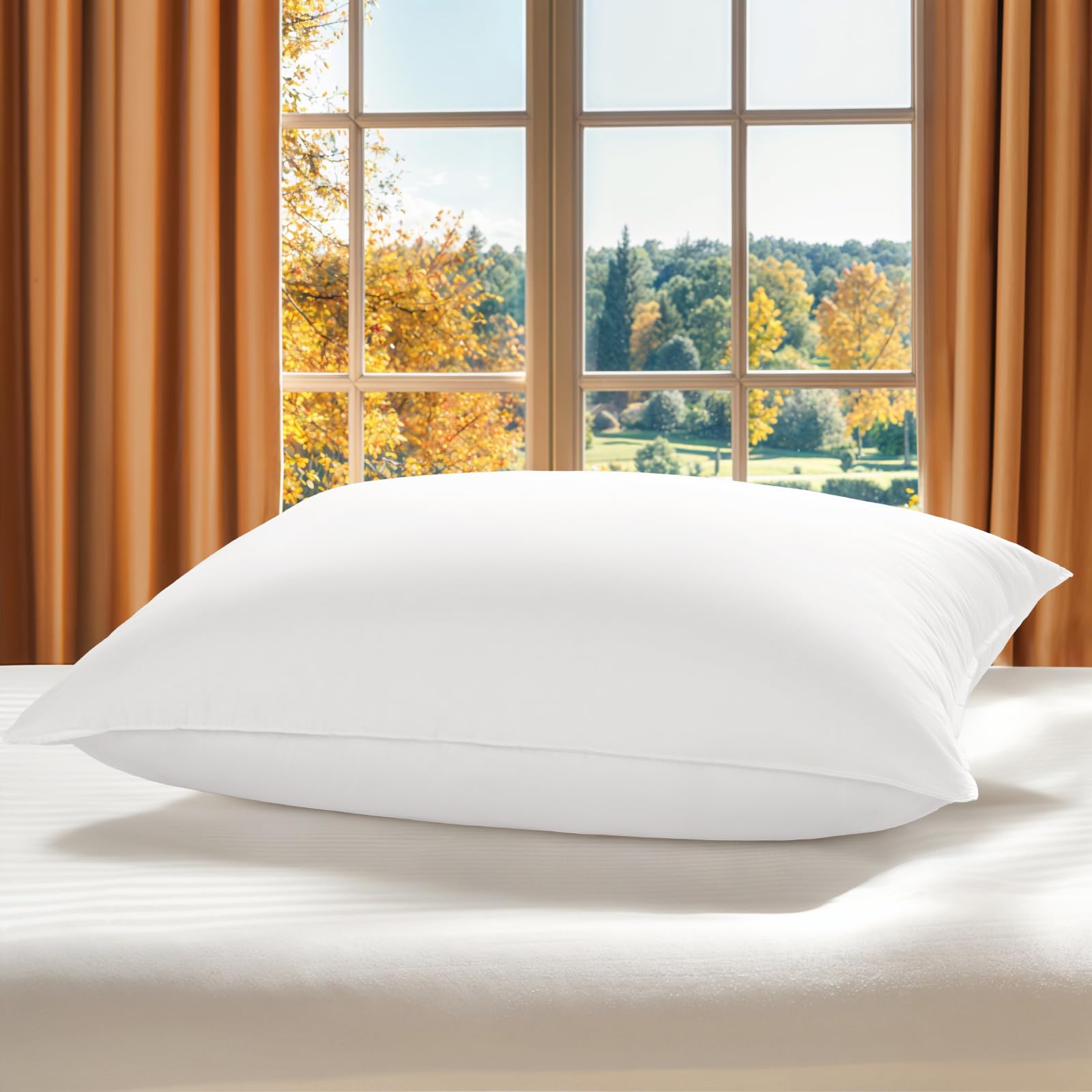 Photo 1 of Canadian White Goose Down Pillows King Size Set of 1, 1050+ Fill Power Side Sleeper Pillow for Sleeping Neck Pain Relief,100% Cotton Shell 600 Thread Count Hotel Quality Pillows?White,20" x 36"?