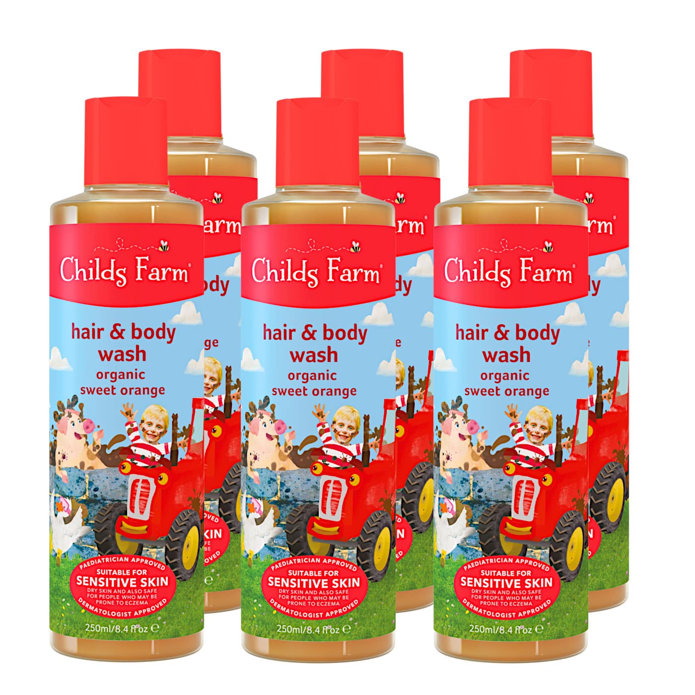 Childs Farm | Kids Hair & Body Wash | Organic Sweet Orange | Gently Cleanses | Suitable for Dry, Sensitive & Eczema-prone Skin | 500ml