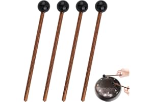 LUSTRIB 4PCS Great Tongue Drum Mallets/Wooden Rubber Percussion Mallet, Rubber Xylophone Mallet Percussion, Glockenspiel Sticks for Bell Stick, Tongue Drum Mallets, Percussion Xylophone Mallets Sticks