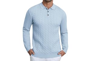 Lexiart Men's Cable Knit Sweater Long Sleeve Twist Patterned Warm Casual