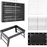 AGM Charcoal Barbecue Portable Foldable Grill 520x295x222 mm M size view 6
