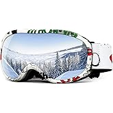 SPOSUNE Kids Ski Goggles, Kids Snowboard Goggles OTG Anti-Fog Snow Goggles for Boys Girls Youth Age 5-14