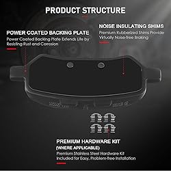 cciyu D1401 D1402 Front & Rear Ceramic Disc Brake