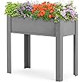 31x16x31 inch Raised Garden Bed with Legs, Elevated Wooden Planter Box for Outdoor Plants Flowers Fruits Vegetable Herb Growing