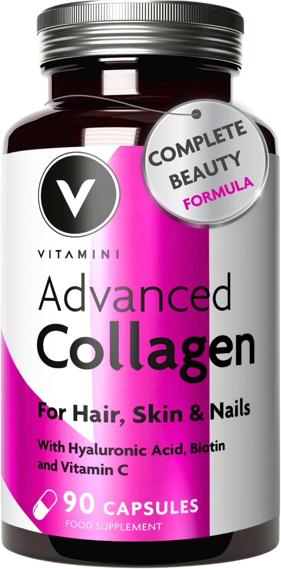 V Vitamini Collagen Supplements for Women - Marine Capsules, Biotin, Zinc