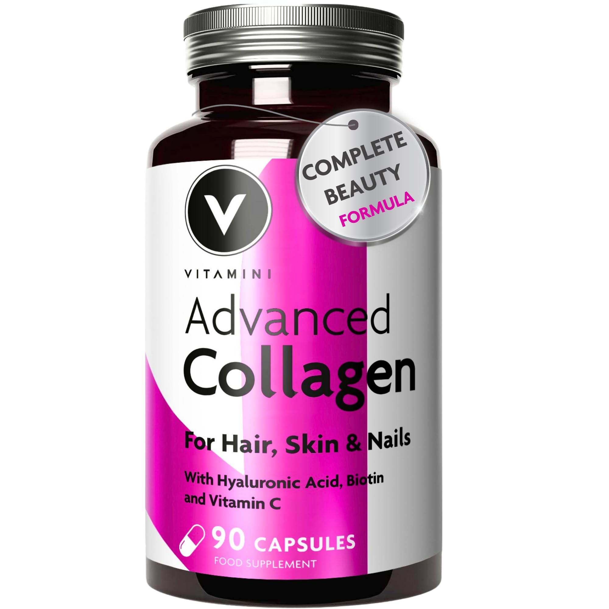 Collagen Supplements for Women – Fast-Absorbing Marine Capsules (Premium Naticol® Type I, ~2 kDa), Hyaluronic Acid, Biotin, Vitamins C & E, Zinc – Hair, Skin & Nails – Gut-Kind, Odour-Free