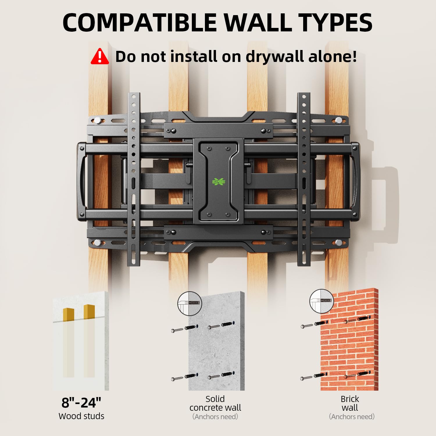 USX MOUNT UL Listed Heavy Duty TV Wall Mount for 32-90