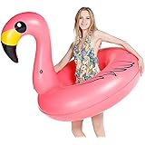 Jasonwell Giant Inflatable Flamingo Pool Float Party Float Tube with Fast Valves Summer Beach Swimming Pool Lounge Raft Decor