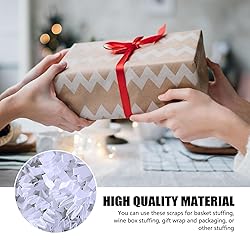 ZEBMOON 2 LB White Crinkle Cut Paper Shred Filler