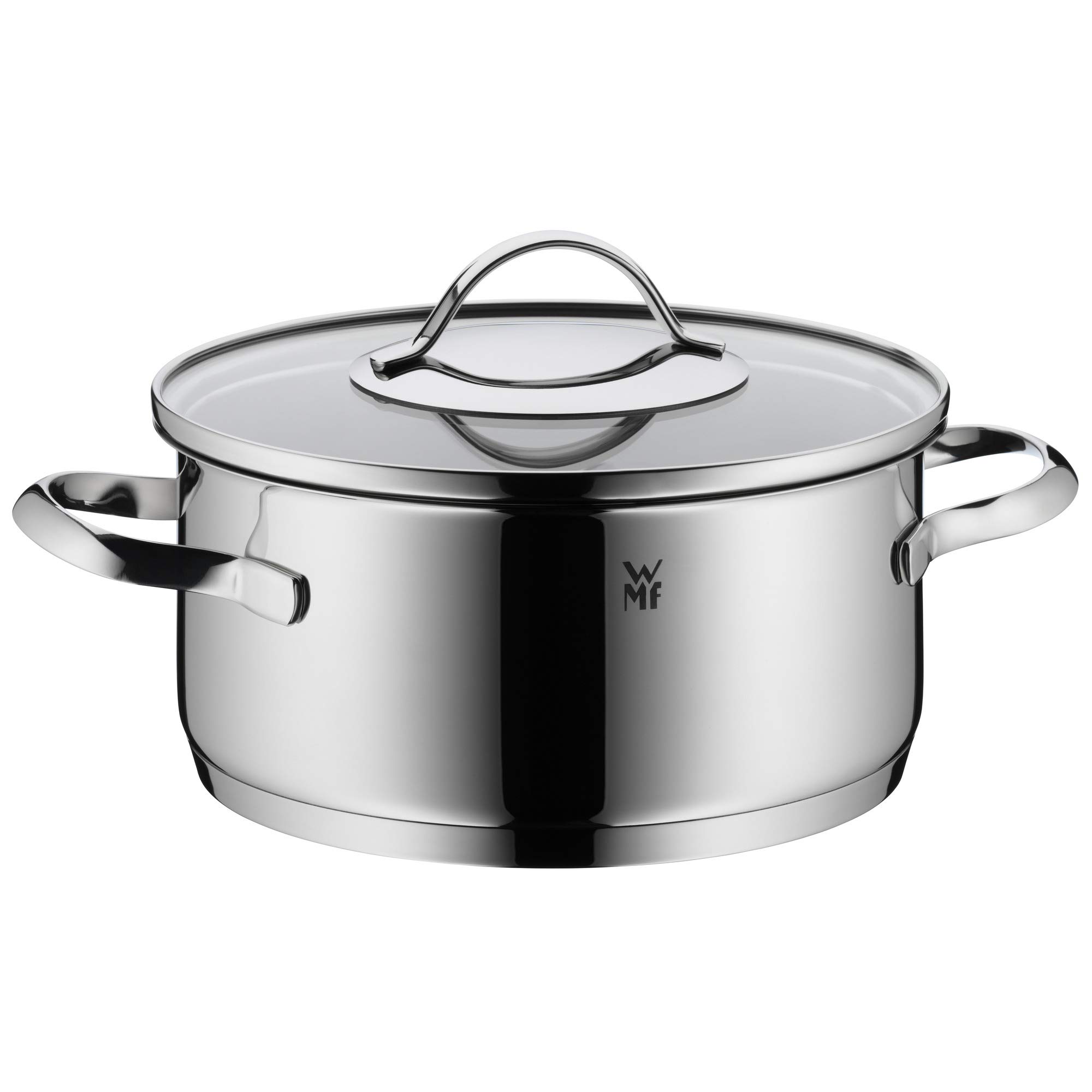 WMF Aparto Topfset Induktion 5-teilig mit Glasdeckel, Cromargan Edelstahl poliert, Induktions Töpfe Set unbeschichtet, für alle Herdarten geeignet, ohne Skalierung, spülmaschinengeeignet 3