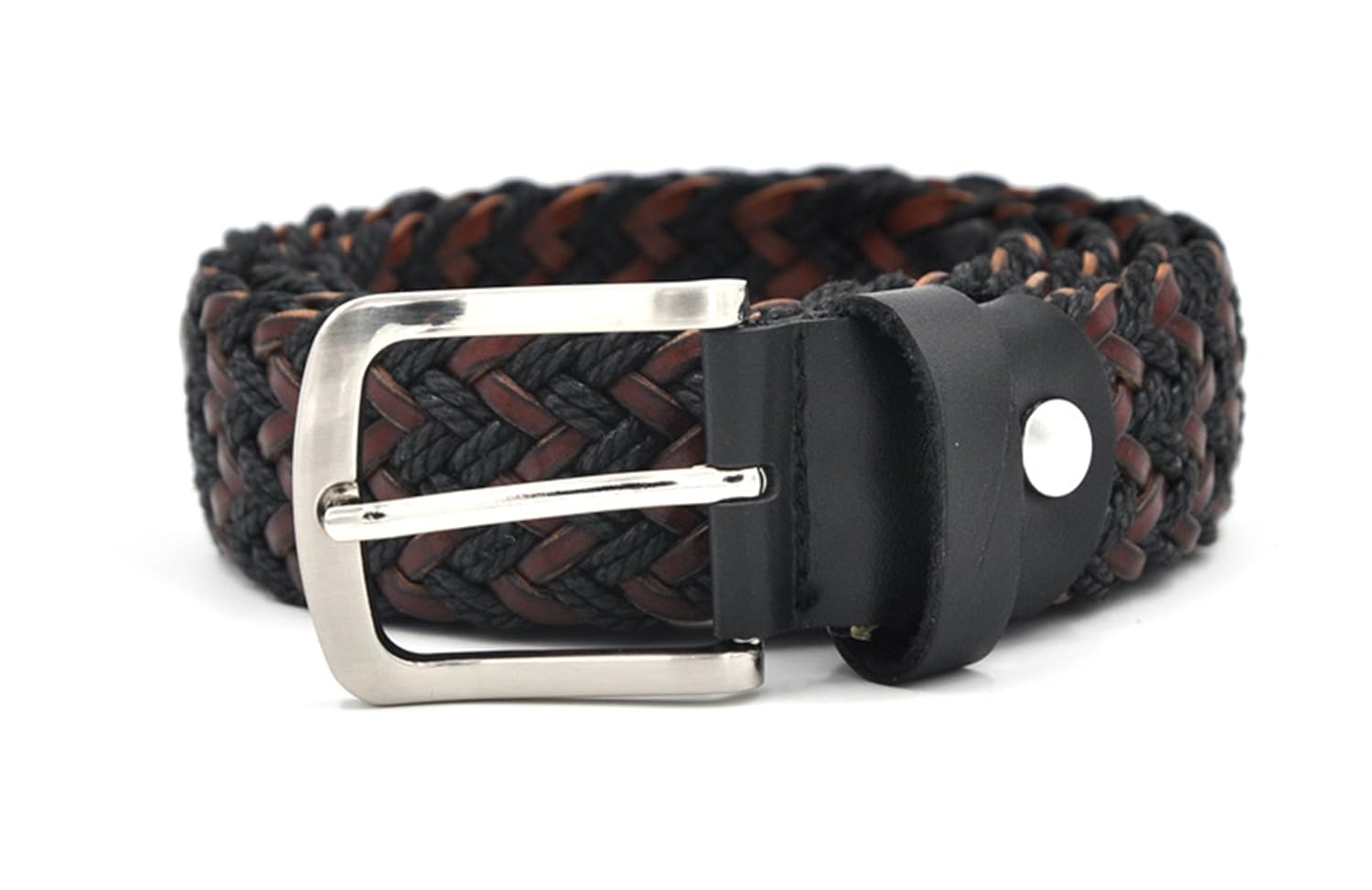 Canvas Woven Leather Belt With Wax Rope And German Leather Unisex Waist Belt