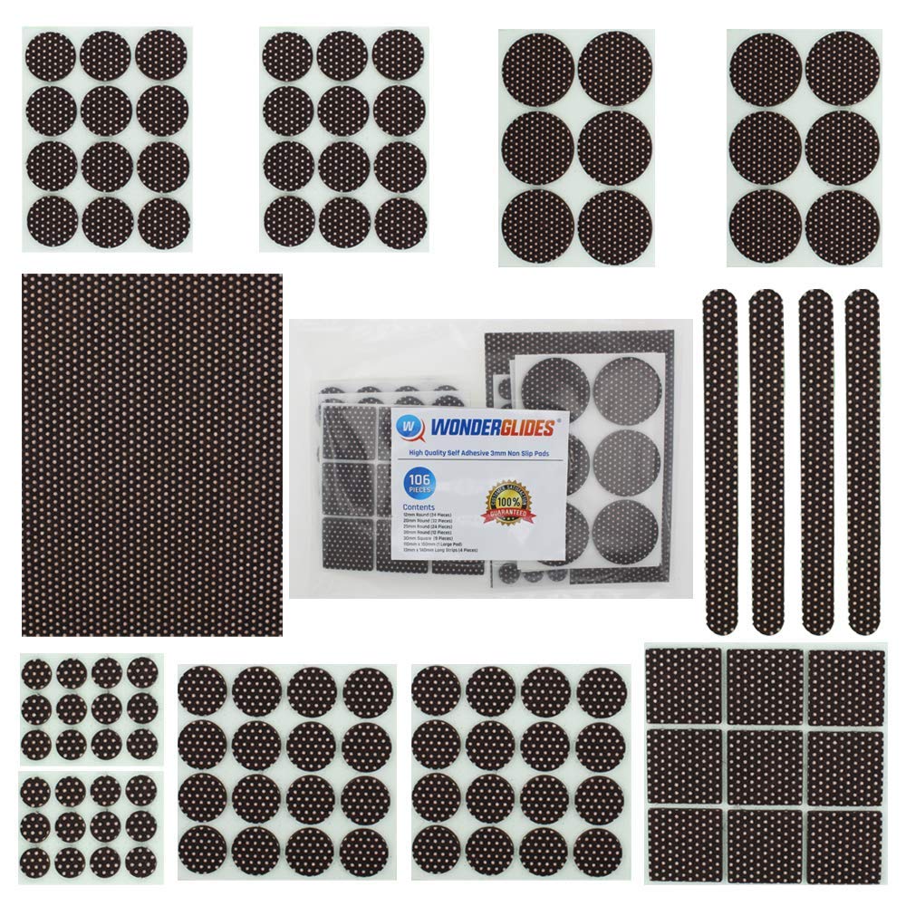 106pcs Assorted Self Adhesive Slip Resistant Felt Pads Sticky Floor Protectors For Furniture Chair Table Feet By Lifeswonderful®