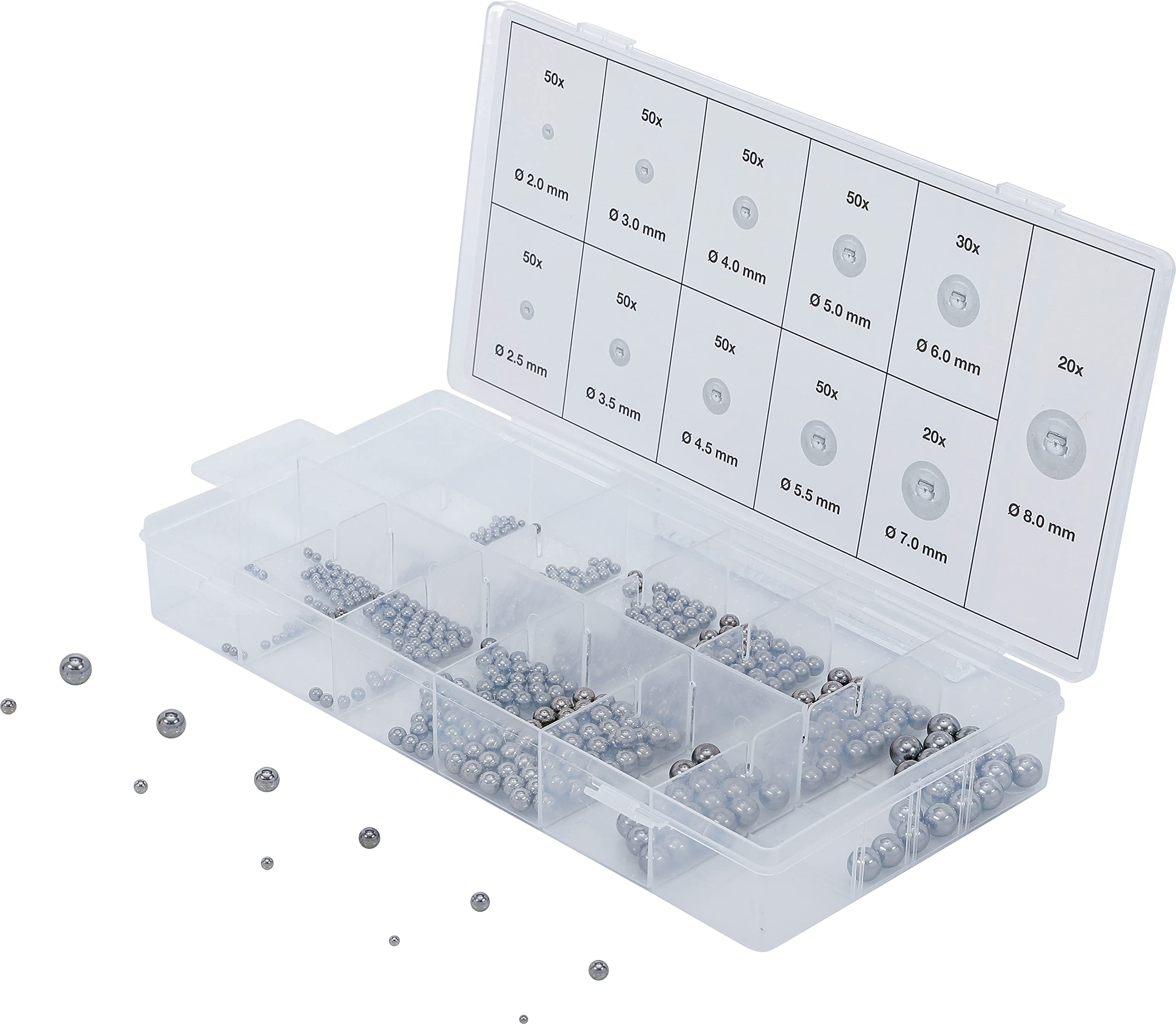 BGS 6853 | Steel Ball Assortment | 470 pcs.