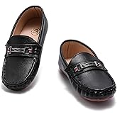 DADAWEN Kids' Soft Leather Penny Loafers