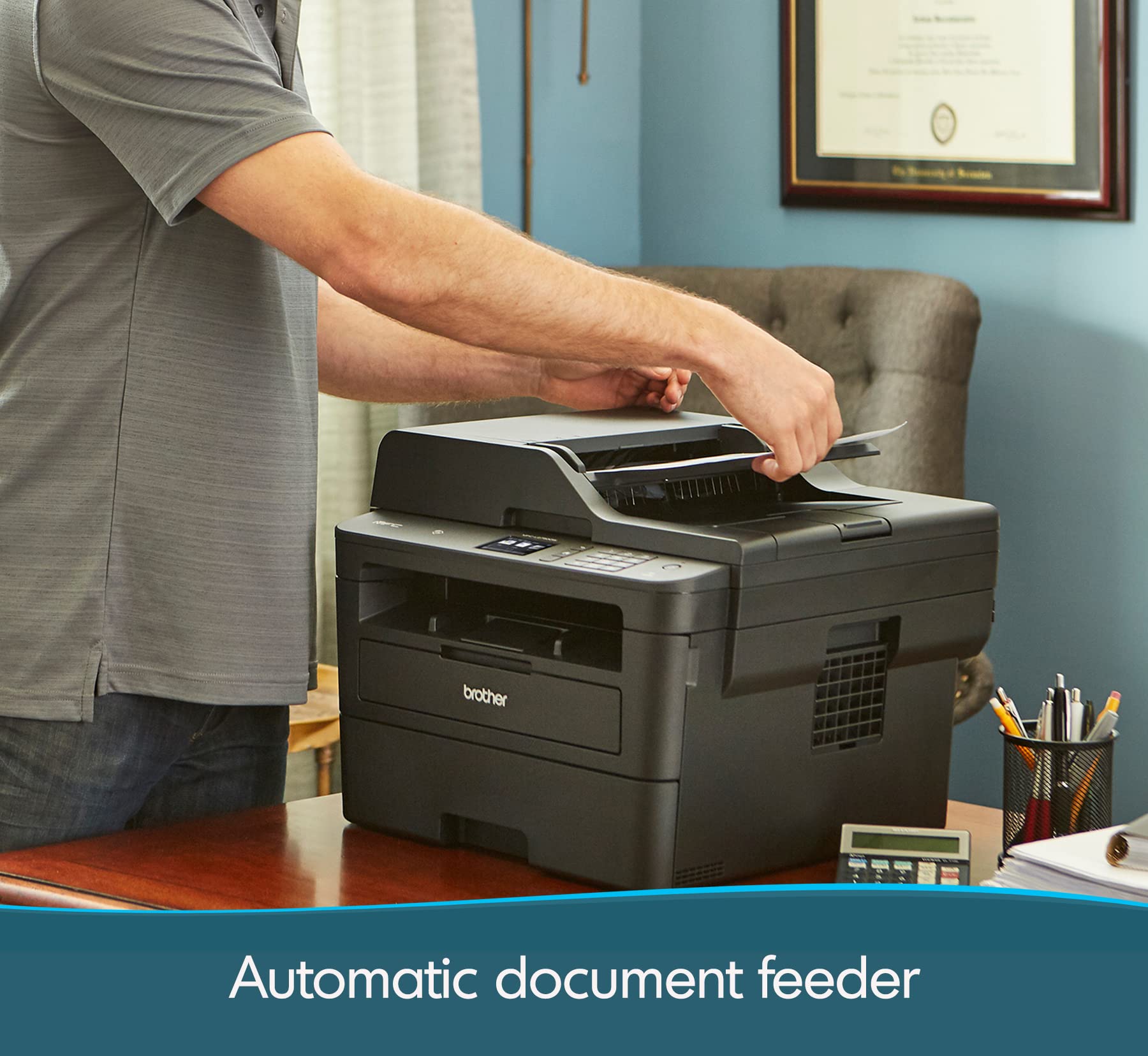 Brother Compact Monochrome Laser All-in-One Multi-Function Printer, MFCL2750DWXL, Up to Two Years of Printing Included, Refresh Subscription and Amazon Dash Replenishment Ready,Black