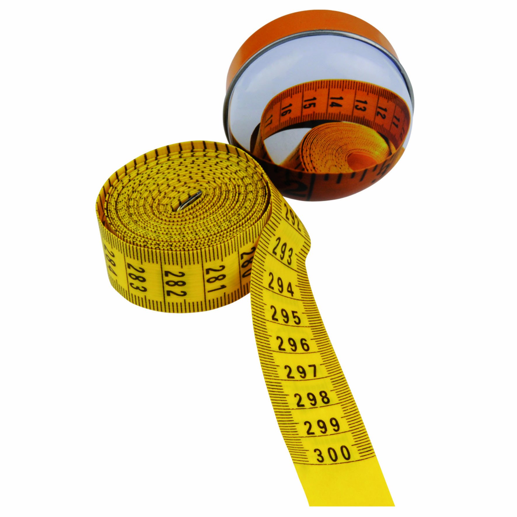 Kleiber 3 m Tape Measure and Pin Box, yellow
