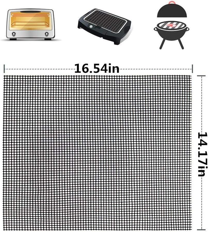 Byou Barbecue Mat, Non-Stick, Reusable and Resistant Mesh Barbecue for Charcoal Gas Electric Grill Vegetable Grill, Seafood - Image 4