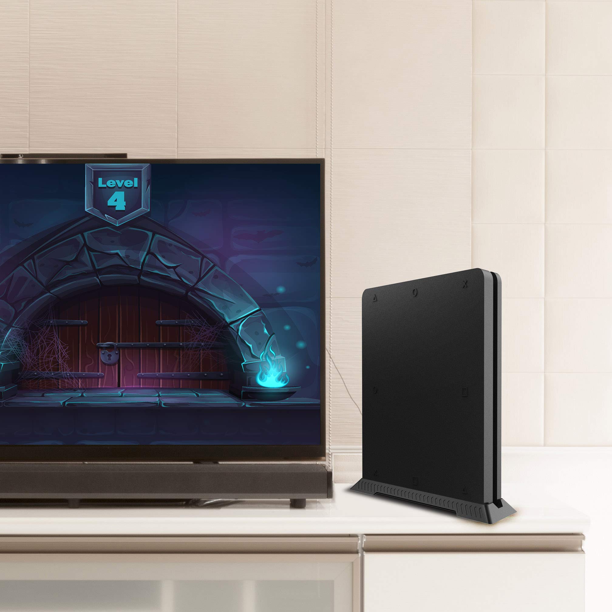 Kootek Vertical Stand for PS4 Slim, with Airflow Vents & Non Slip Feets