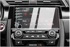 CDEFG Glass Screen Protector for Civic 2020 2019: Car Navigation Display Touch Screen Protector for 2019+ Civic LX EX Touring
