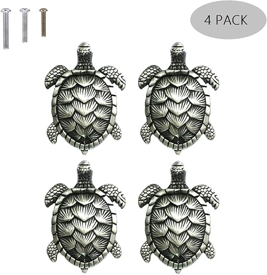 Zilucky Turtle Drawer Knobs Nautical Beach Ocean Theme Home Decor