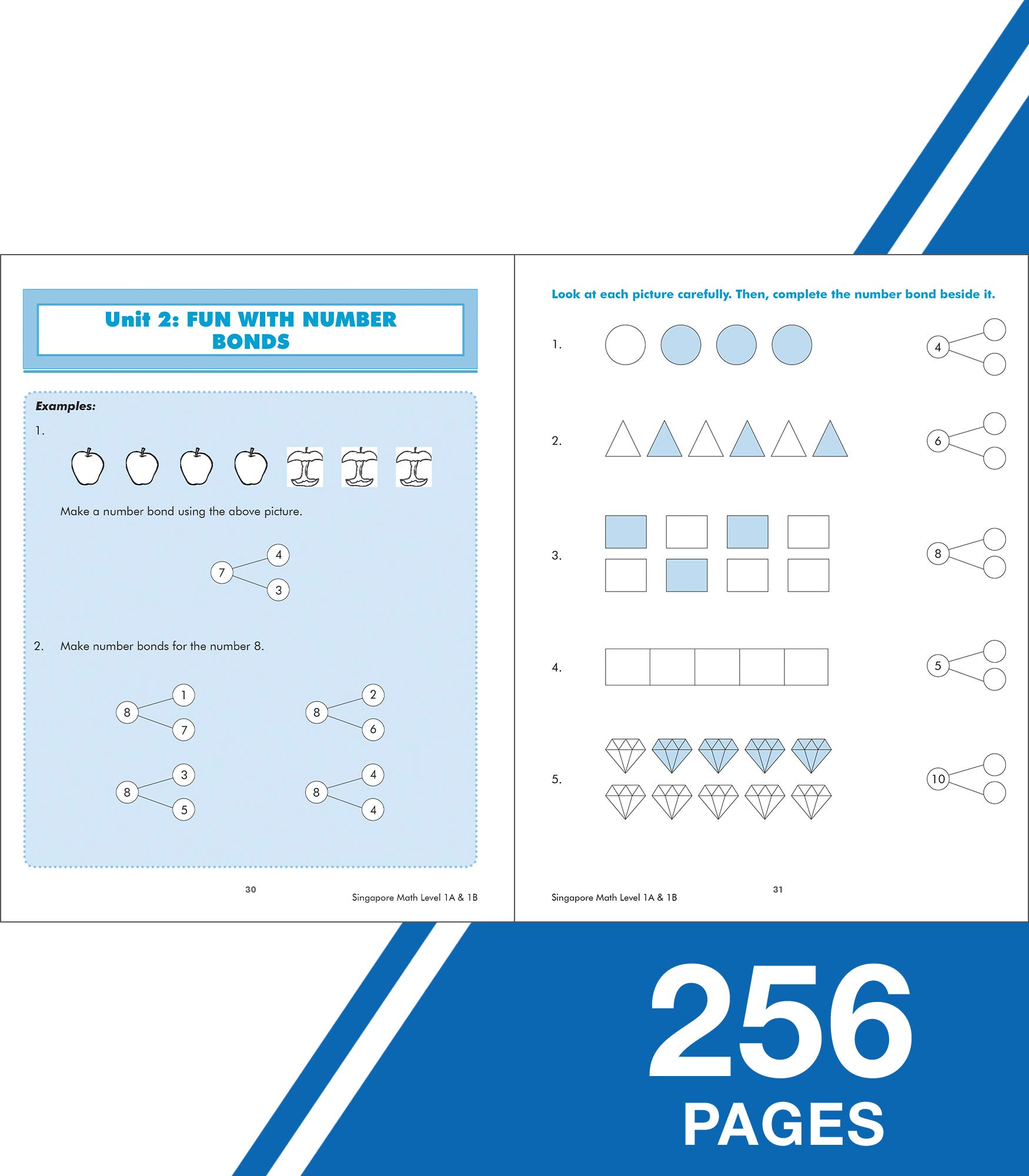 Singapore Math 2nd Grade Math Workbook, Addition, Subtraction, Multiplication and More for Homeschool or Classroom (Singapore Math, Level 1 A & B)