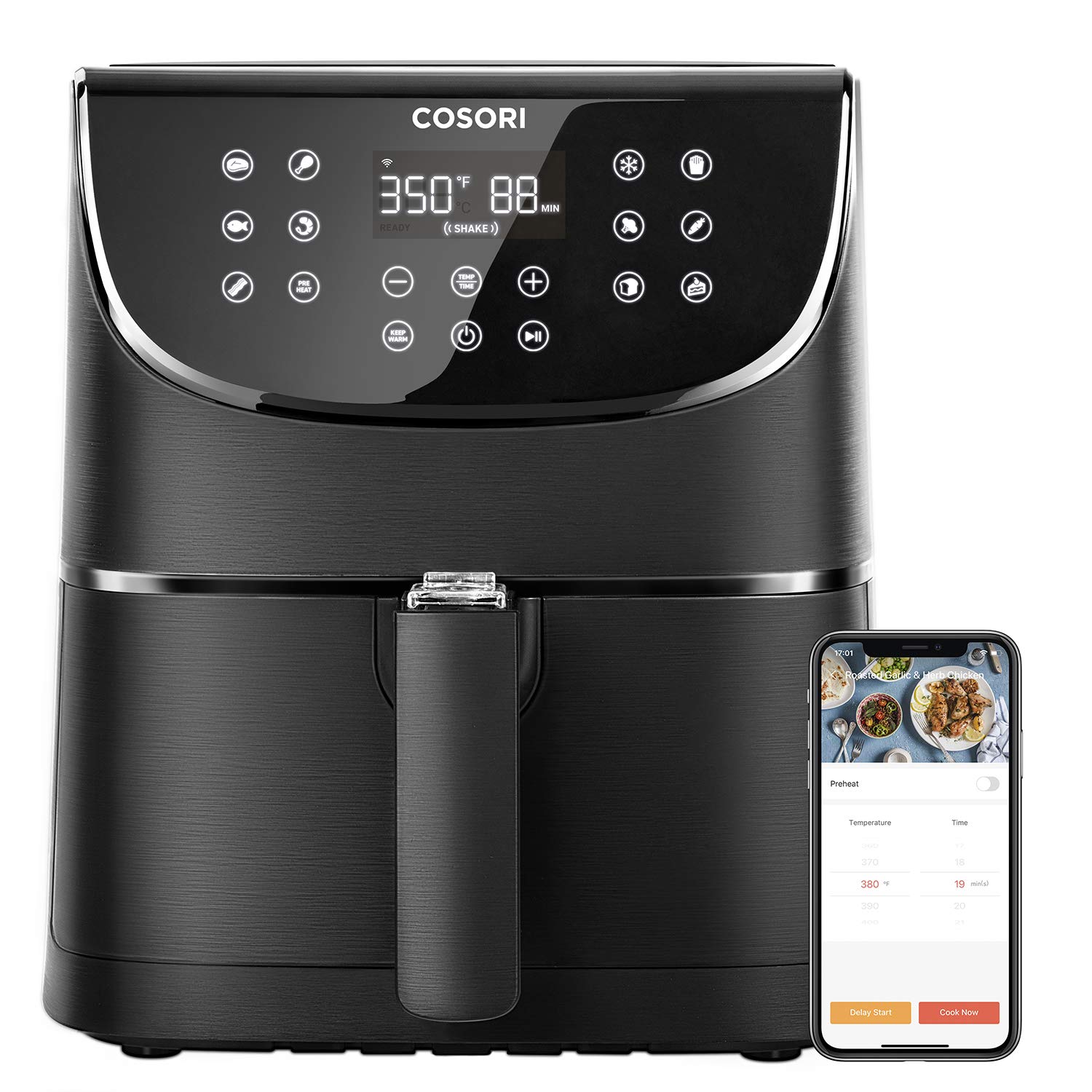 COSORI Smart WiFi Air Fryer 5.8QT(100 Recipes)