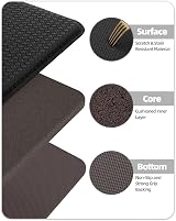 COLOR&GEOMETRY Color G Kitchen Mat 44x150 cm Anti Fatigue Non-Slip Leather view 6