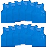 VOGRYE Pinnies Set of 12/24 Scrimmage Vests, Team Practice Sports for Child Youth/Adult, Lightweight Basketball Jersey