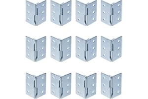 Coshar 8Set(16Pcs) Trailer Wood Sides Bracket, 2" x 1.1"(LxW), Trailer Rack Corner Adapter Utility Wood Side Bracket, Three Hole