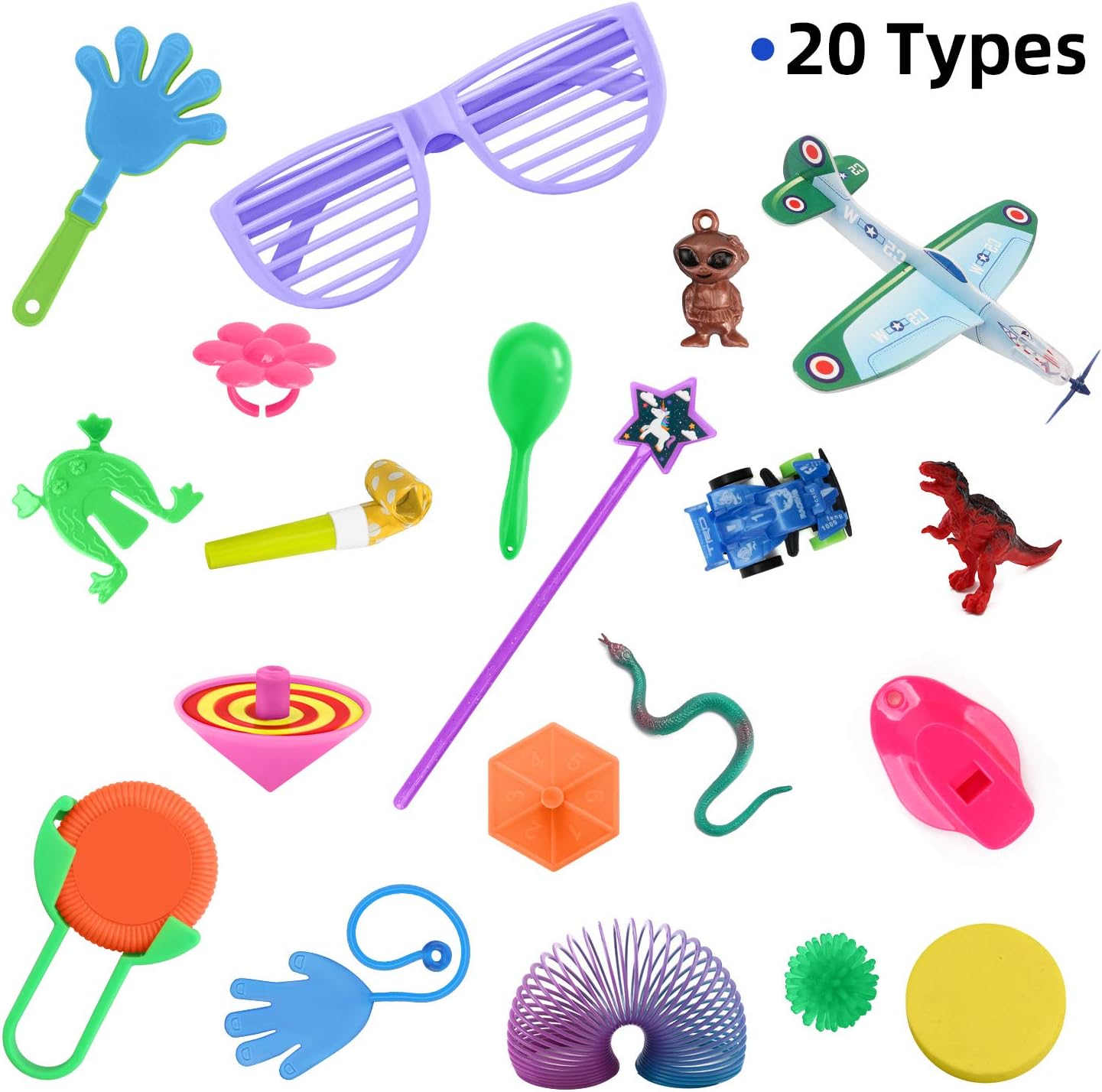 200pcs Birthday Party Favors for Kids Goodie Bags, Pinata Filler Toy Assortment Carnival Prizes for Kids Classroom Rewards Treasure Box Toys: Toys & Games