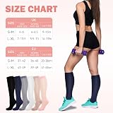 LEOSTEP Compression Socks 6 Pairs 20-30 mmHg for Men Women Solid S M view 2