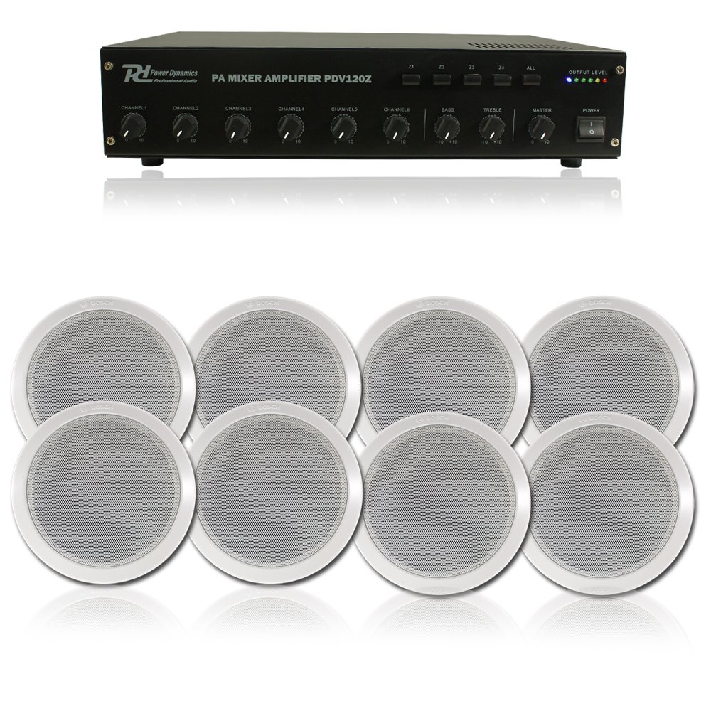 8x Bosch Ceiling Speakers + 100v Line Amplifier + Amazon.co.uk Electronics