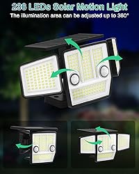 HAARAY Solar Outdoor Lights with Stakes, 2500LM